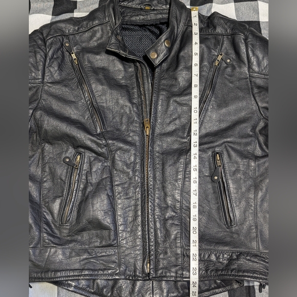 Vintage Black Leather Riding Jacket - Picture 6 of 10